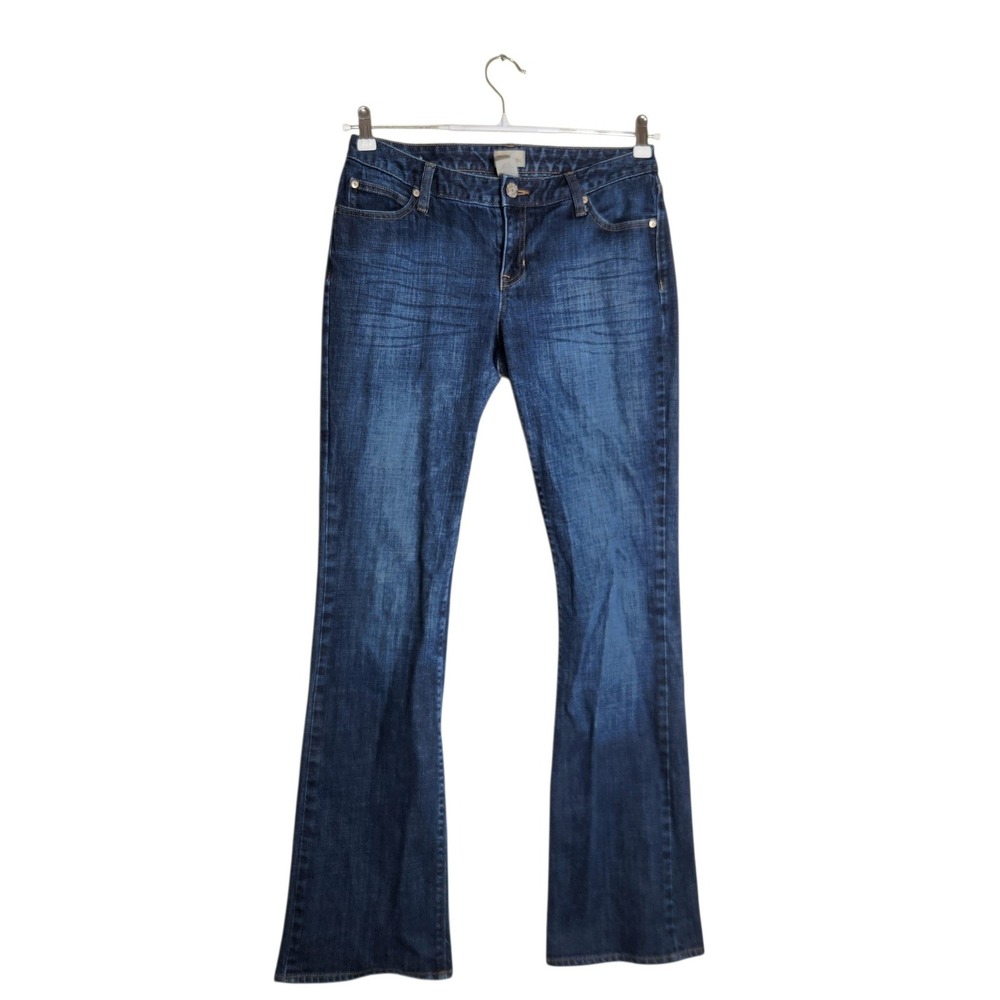 Gap Curvy Flare Jeans Dark Wash Denim Mid Rise Blue Size 8/29L